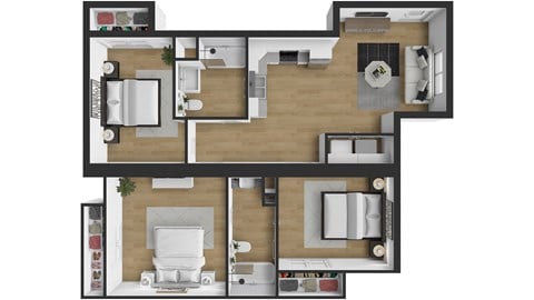 a floor plan of a house with a bedroom and a bathroom